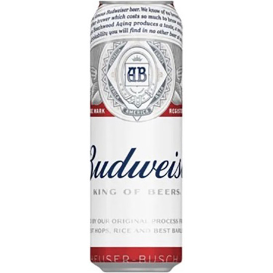 BUDWEISER PINT CANS PM ¬£1.85