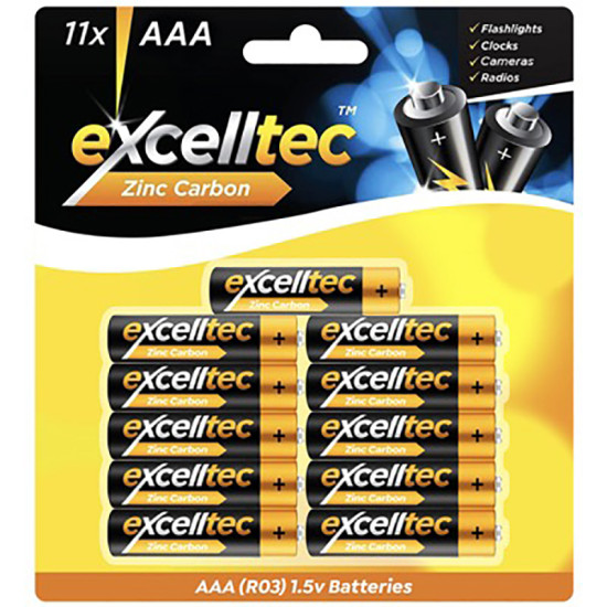 ZINC CARBON AAA BATTERIES 11PK