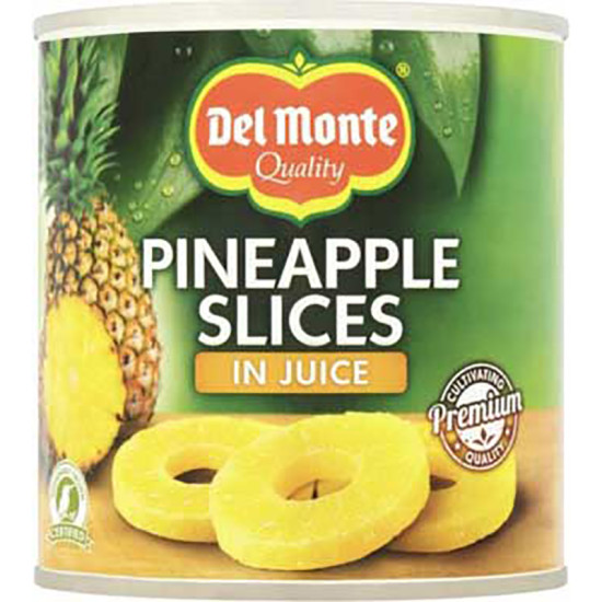 DEL MONTE PINEAPPLE SLICES IN JUICE 435g