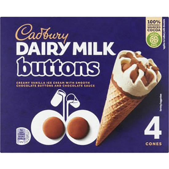 CADBURY BUTTON CONES PM ¬£2.50 - EACH