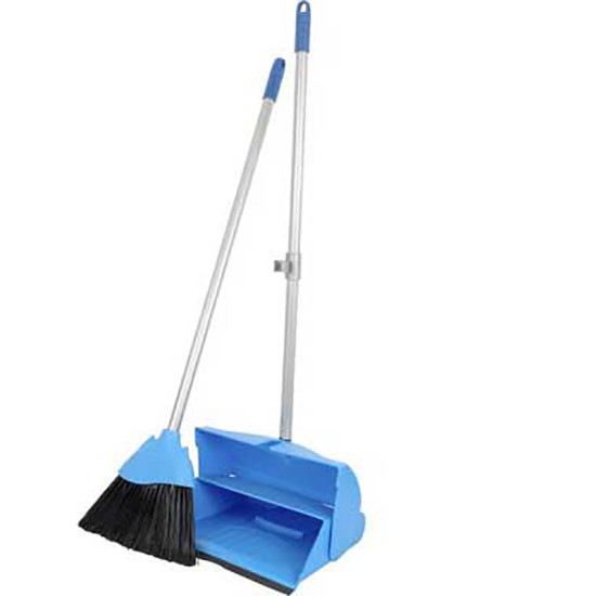 BRUSH & DUSTPAN SET WITH HANDLE