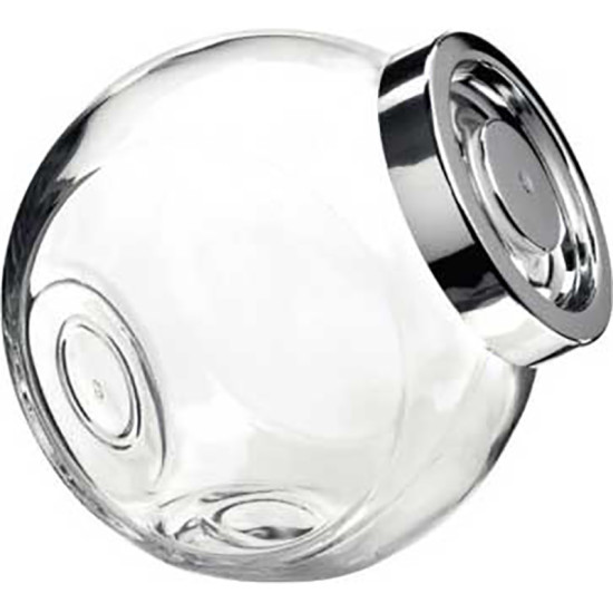 CLEAR GLASS CANDY JAR