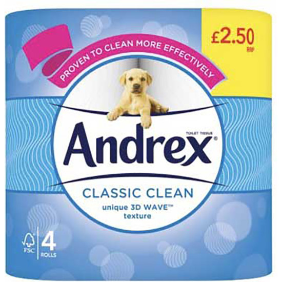 ANDREX CLASSIC CLEAN 200SC 4R PM¬£2.50