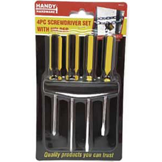 4PC SCREWDRIVER SET WITH HOLDER