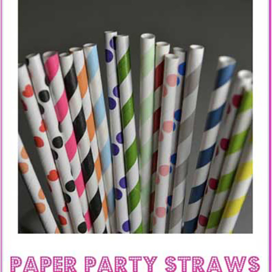 PARTY STRAWS PAPER 6x197mm 50pc/40