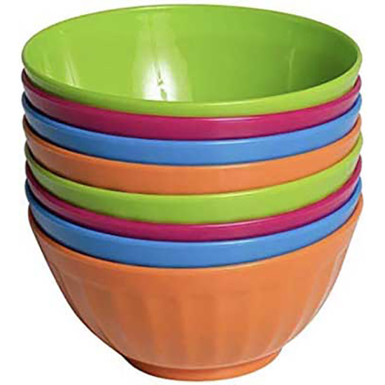 PLASTIC SALAD BOWL 8pc