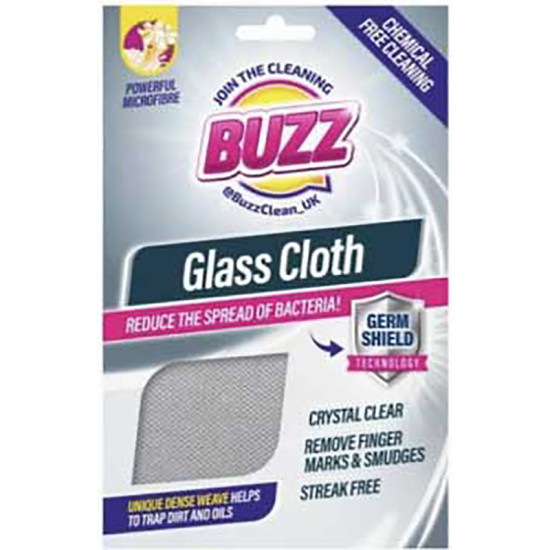 BUZZ MICROFIBRE GLASS CLOTH WITH GERM SHIELD (OC)