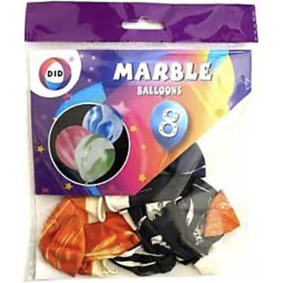 8pc MARBLE BALLOONS