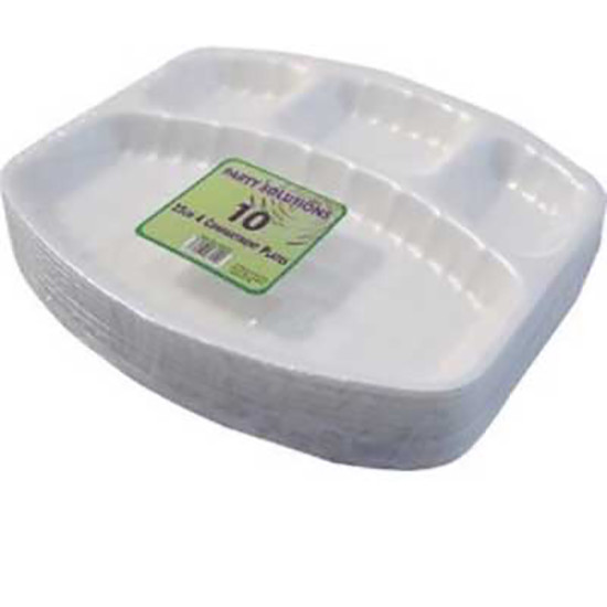 FOAM PLATE 4 COMPARTMENT 6pk