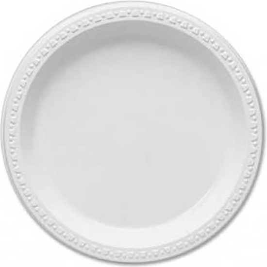 PLATES PLASTIC WHITE 23cm