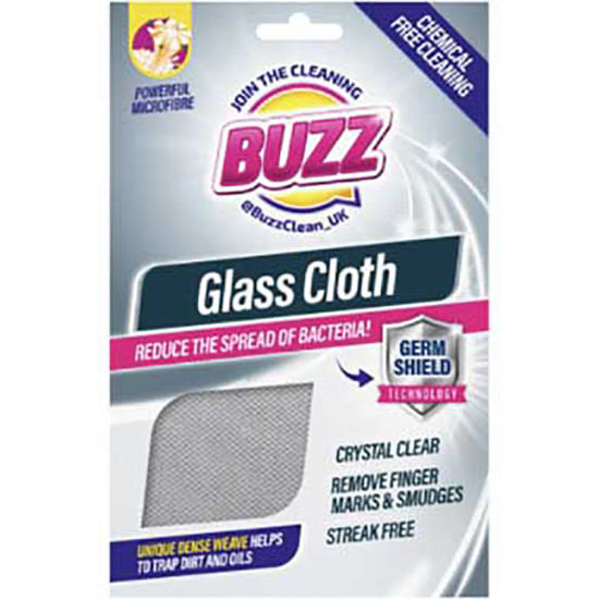 BUZZ MICROFIBRE GLASS CLOTH WITH GERM SHIELD