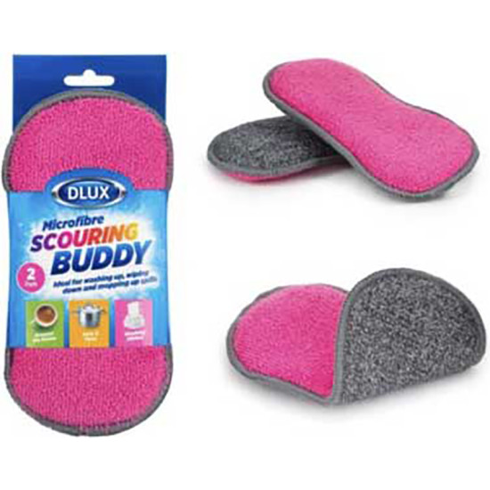 2PK MICROFIBRE SPONGE SCOURERS