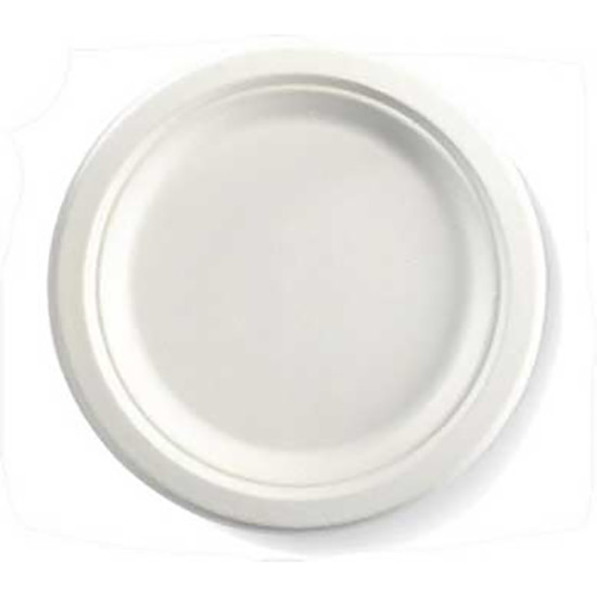 BAGASSE 7 INCHES ROUND PLATE PACK OF 25