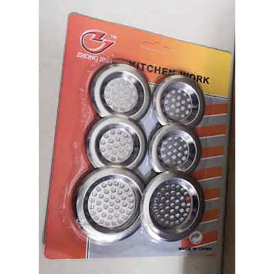 KCS STAINLESS STEEL SINK STRAINER 6PCS