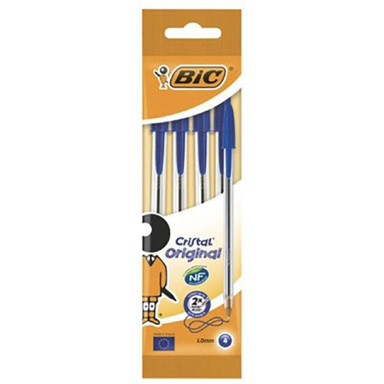 BIC PENS CRISTAL **4PK** BLUE