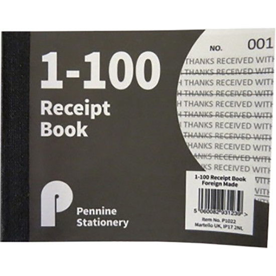 RECEIPT BOOK 1-100